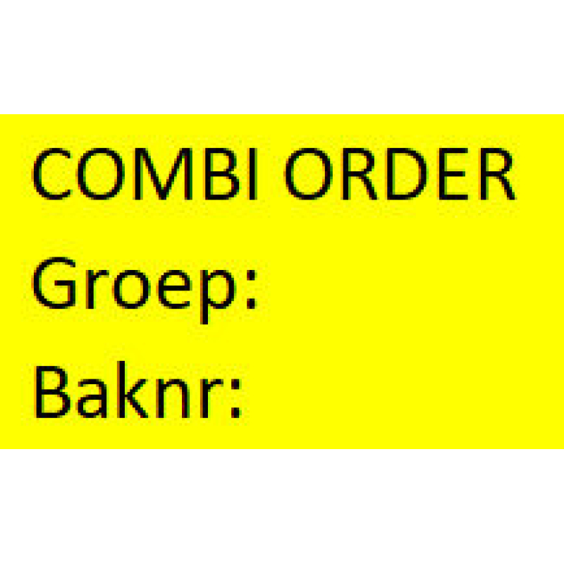 Etiket CDC Combi order (777002)